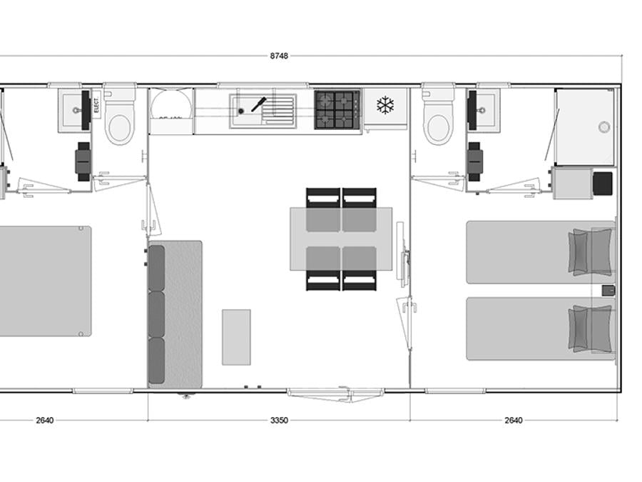 Mobilhome 4 personnes - COTTAGE PREMIUM CLIM 7