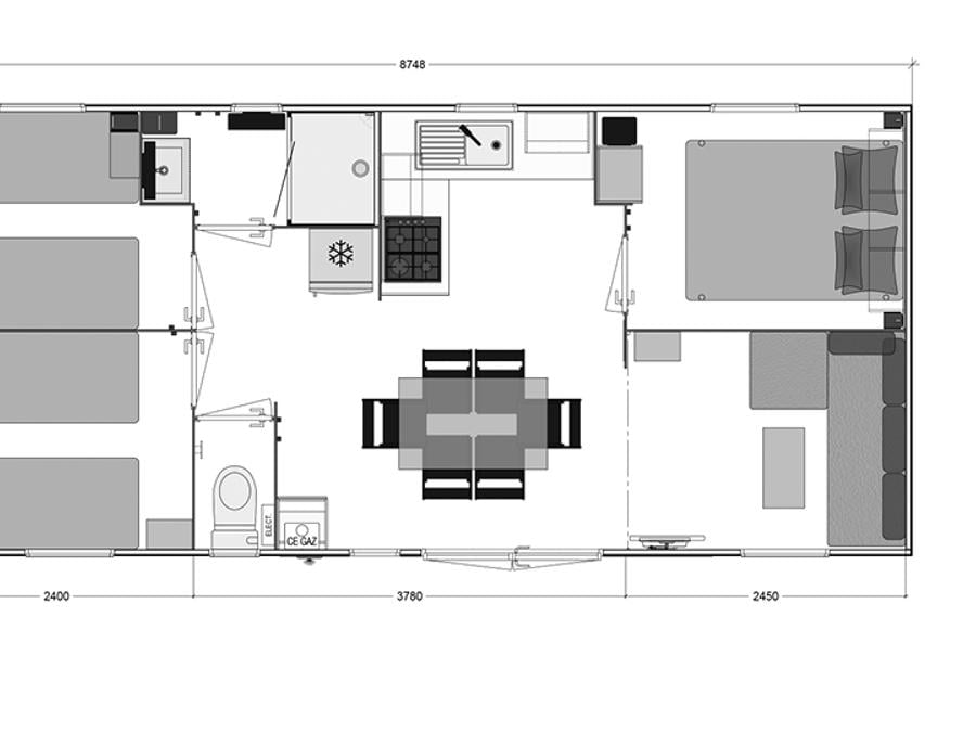 Mobilhome 7 personnes - FAMILY PLUS CLIM 5