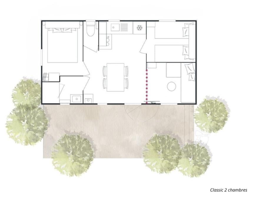 Mobilhome 5 personnes - 2 chambres Classic 27m² 6