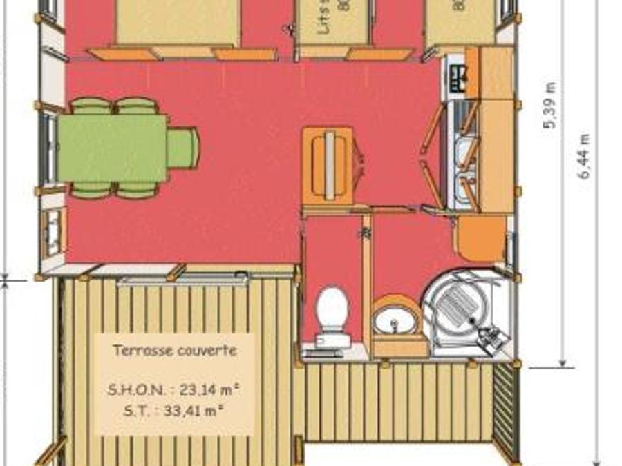 Chalet 5 personnes - Gitotel STANDART- Mercredi 15