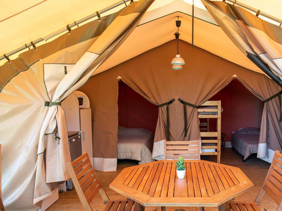 Tente en toile et en bois 5 personnes - Lodge sans sanitaire 5