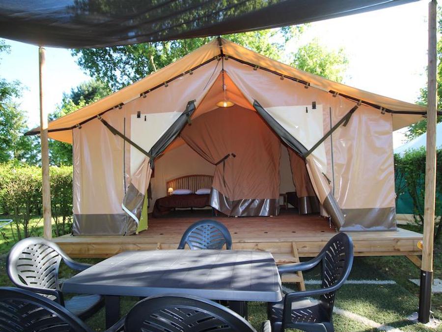 Tente en toile et en bois 5 personnes - VICTORIA SANS SANITAIRES 1