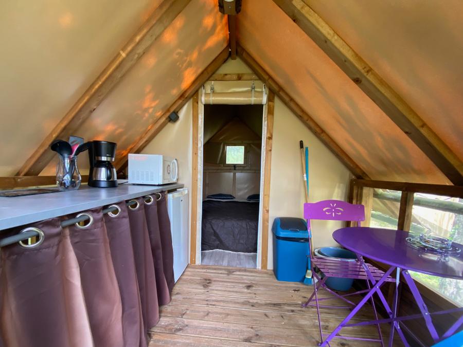 Tente 2 personnes - CABANE PERCHEE 2 PERS +possibilité tente sup (cabane sur pilotis) - sans sanitaires 6