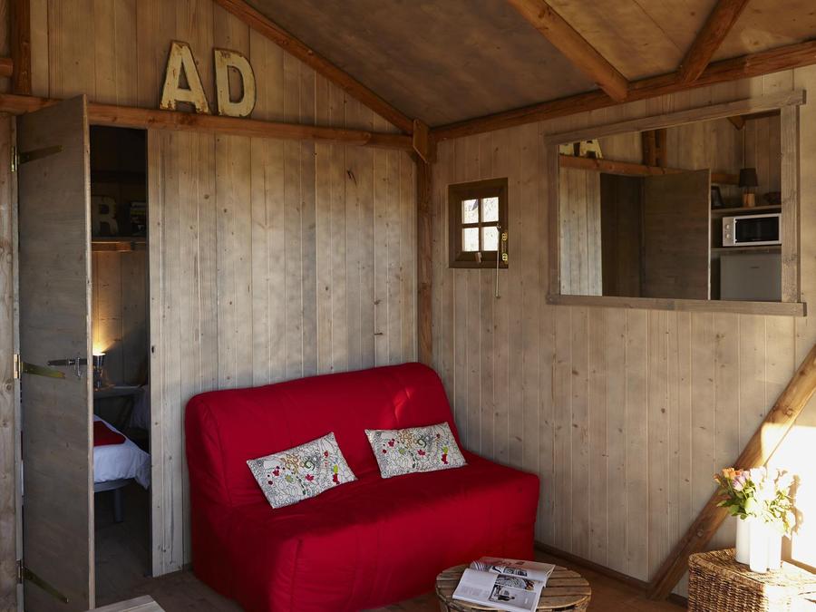 Tente en toile et en bois 4 personnes - Cabane Lodge Bois sur pilotis Standard 38m² (2 chambres) dont terrasse couverte de 8m² 4 pers. 3