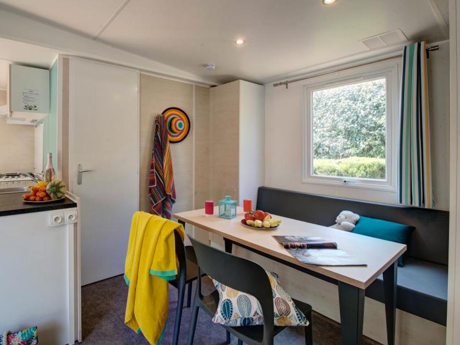 Mobilhome 6 personnes - Mobil-home Confort 35m² (3ch-6pers) + terrasse + TV + LV + Clim 0