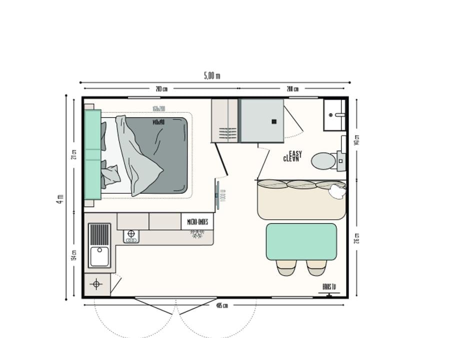 Mobilhome 2 personnes - Lodge Charme 1 chambre - Nouveauté 2024 2