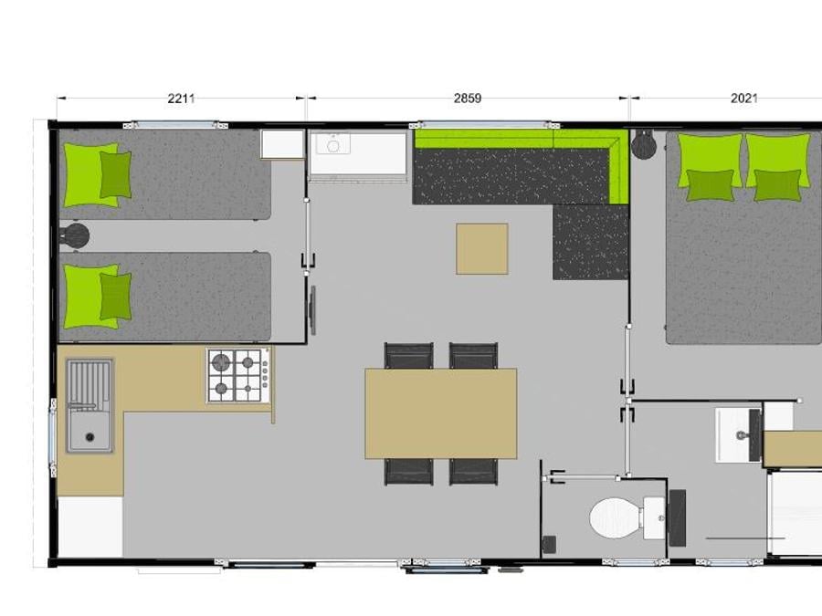 Mobilhome 4 personnes - BAHIA 1