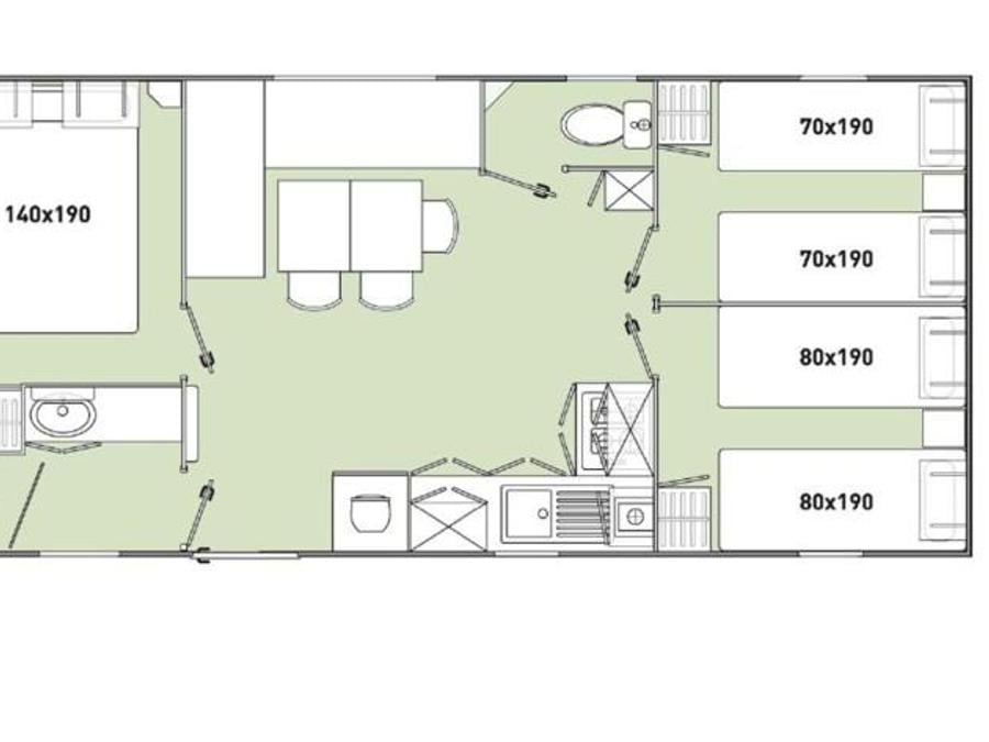Mobilhome 6 personnes - BERMUDES 06 3
