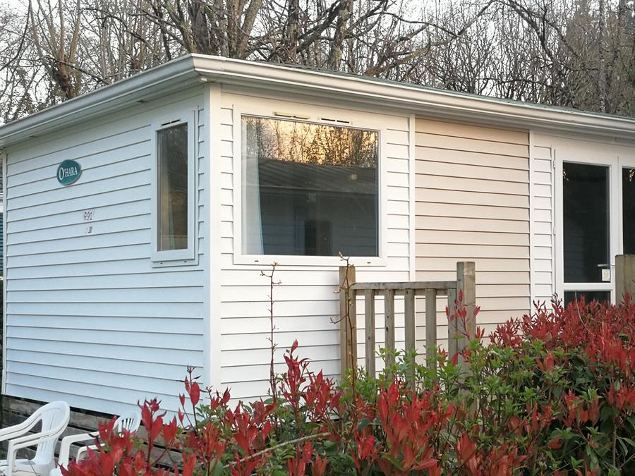 Mobilhome 6 personnes - Mobilhome DUO - 2 chambres, 2 salles de bain, 2 WC, 1 canapé-lit, lave vaisselle, 43,5m² terrasse comprise 1/6 pers 0