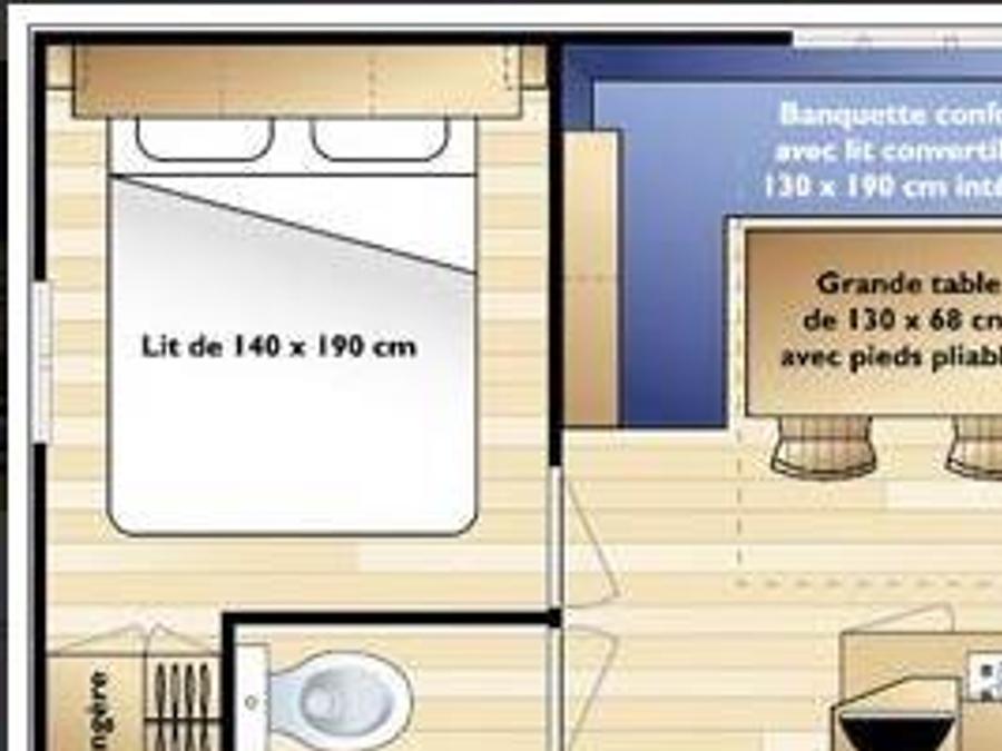 Mobilhome 4 personnes - Mobil-home ECO - 2 chambres - 34m² terrasse comprise 1/4 pers 7