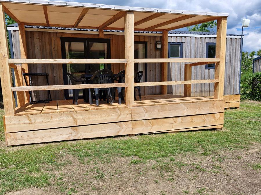Mobilhome 6 personnes - Limousin Confort 36m² (3 ch -6pers) + terrasse couverte + TV + lave-vaisselle 11