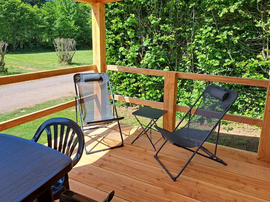 Mobilhome 6 personnes - Limousin Confort 36m² (3 ch -6pers) + terrasse couverte + TV + lave-vaisselle 16