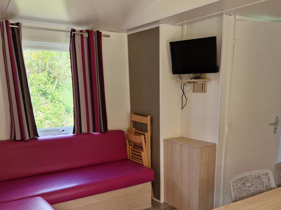 Mobilhome 6 personnes - Limousin Confort 36m² (3 ch -6pers) + terrasse couverte + TV + lave-vaisselle 13