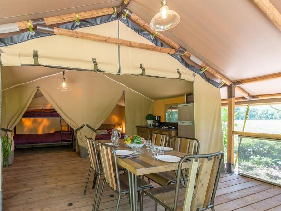 Tente en toile et en bois 5 personnes - Lodge Confort Kenya 3