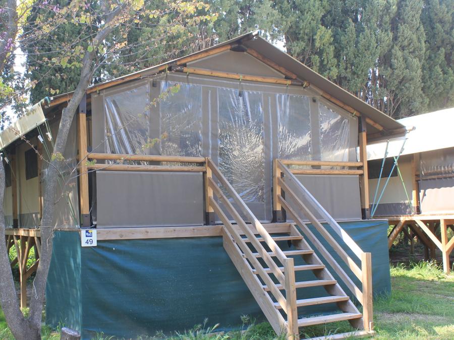 Tente en toile et en bois 5 personnes - Lodge Confort Kenya 0