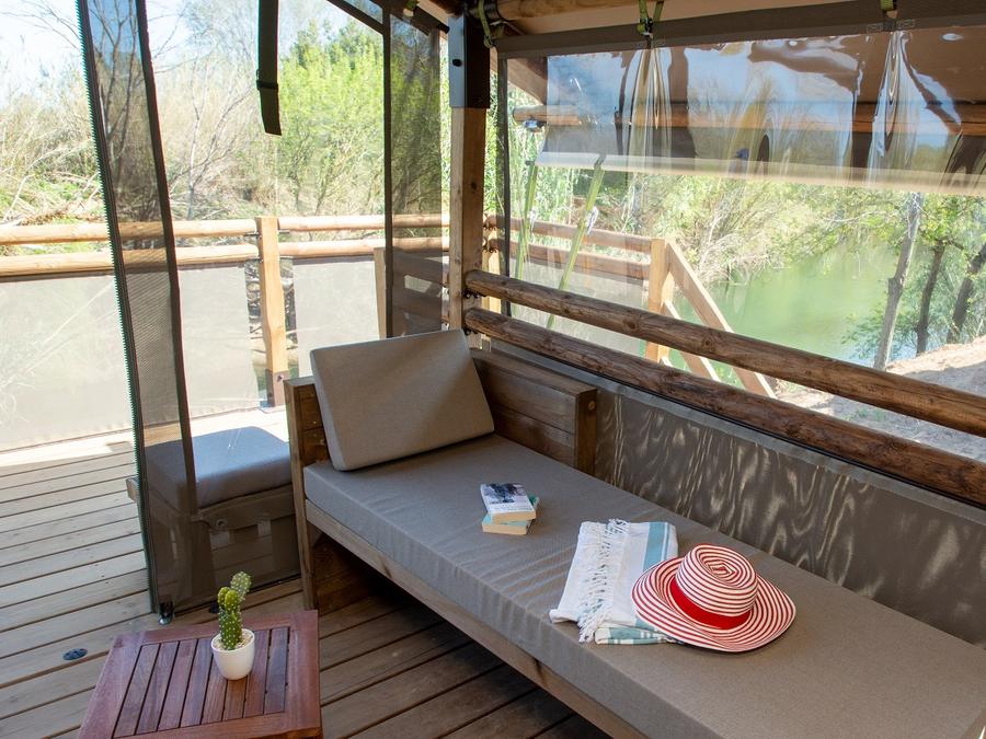 Tente en toile et en bois 7 personnes - Lodge Kenya Premium + bain nordique 4