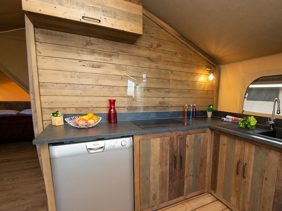 Tente en toile et en bois 7 personnes - Lodge Kenya Premium + bain nordique 2