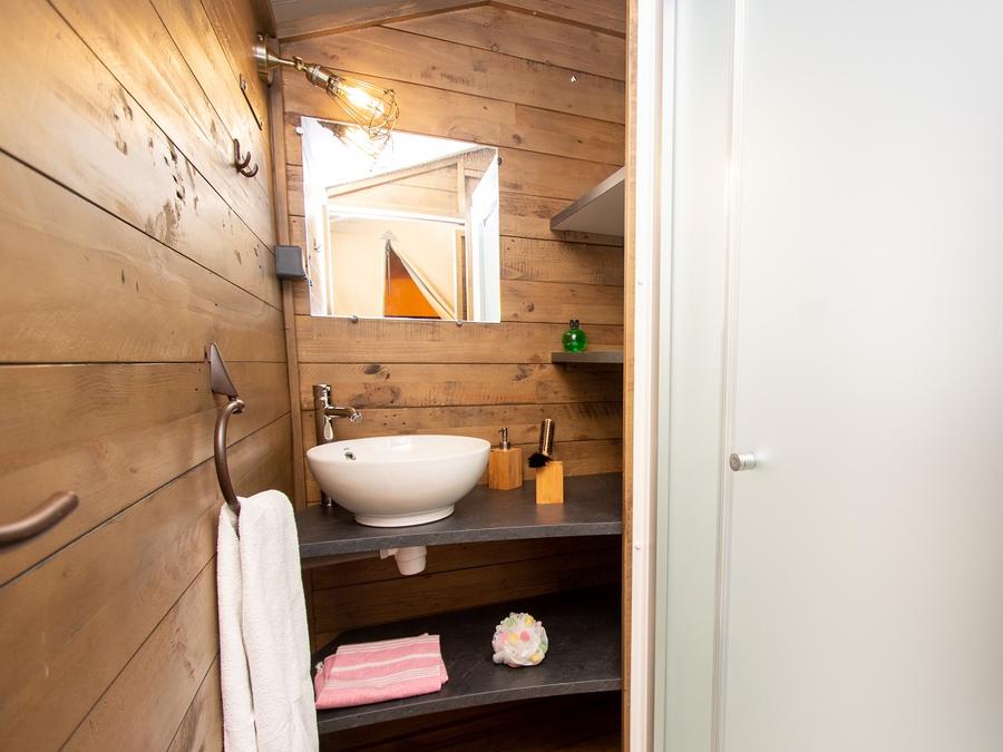 Tente en toile et en bois 7 personnes - Lodge Kenya Premium + bain nordique 8