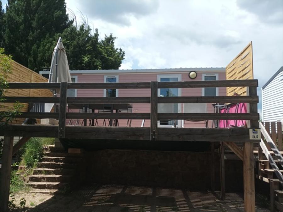 Mobilhome 6 personnes - Confort 27m² 3 chambres + terrasse sur pilotis 1