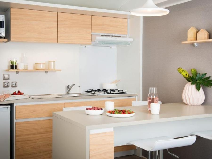 Mobilhome 4 personnes - Confort 28m² 2 chambres + terrasse sur pilotis 1