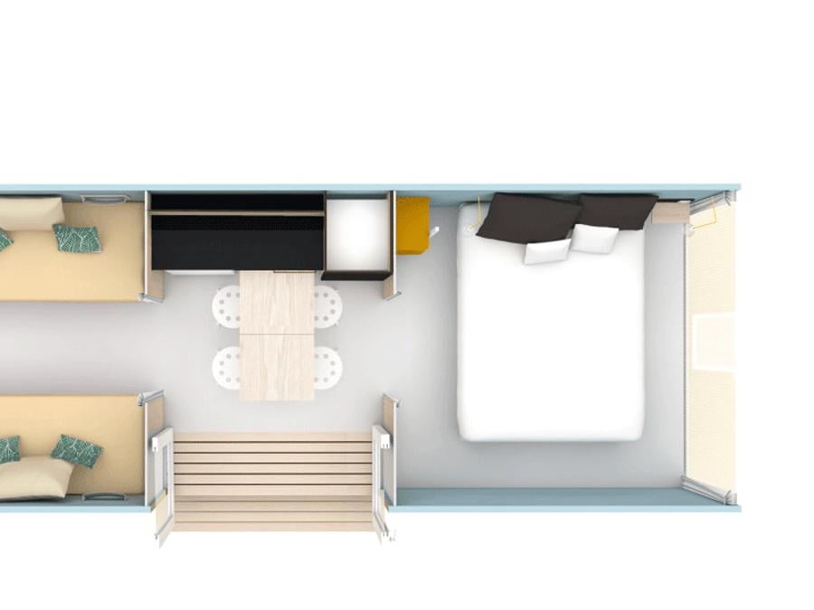 Tente en toile et en bois 4 personnes - Coco sweet 16m2 4