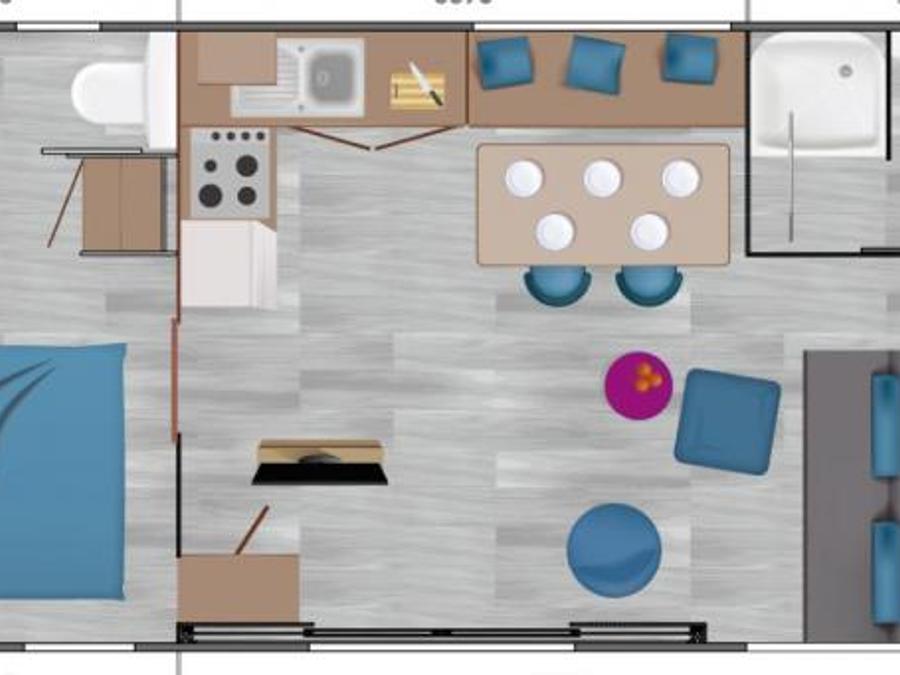 Mobilhome 6 personnes - Premium Luxe 40m² (2ch-4/6 pers.) 6