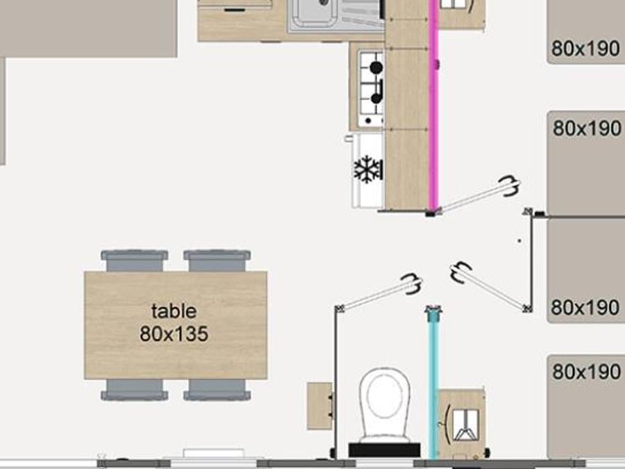 Mobilhome 6 personnes - Confort - 3 chambres 9