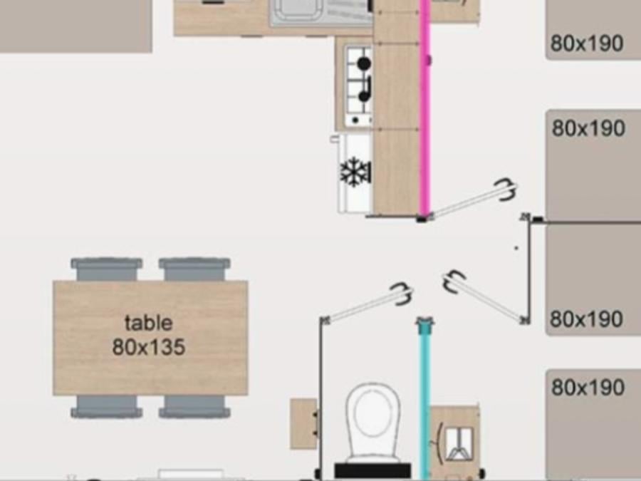 Mobilhome 6 personnes - Premium - 3 chambres 6