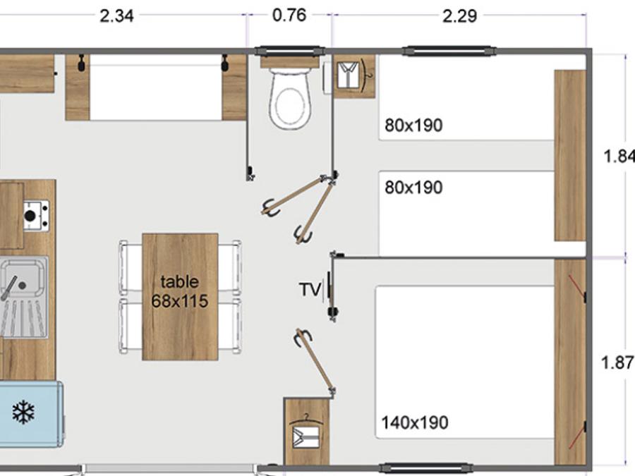 Mobilhome 4 personnes - Cabane 4