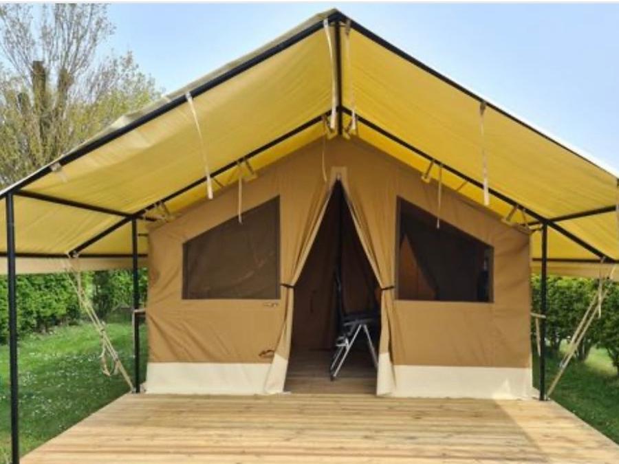 Tente en toile et en bois 4 personnes - Tente Safari 0