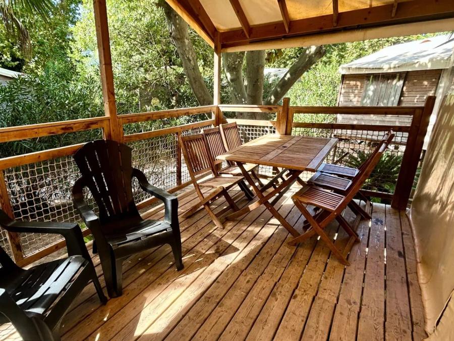 Tente en toile et en bois 5 personnes - Caba'nature 3 Pièces 5 Personnes 5