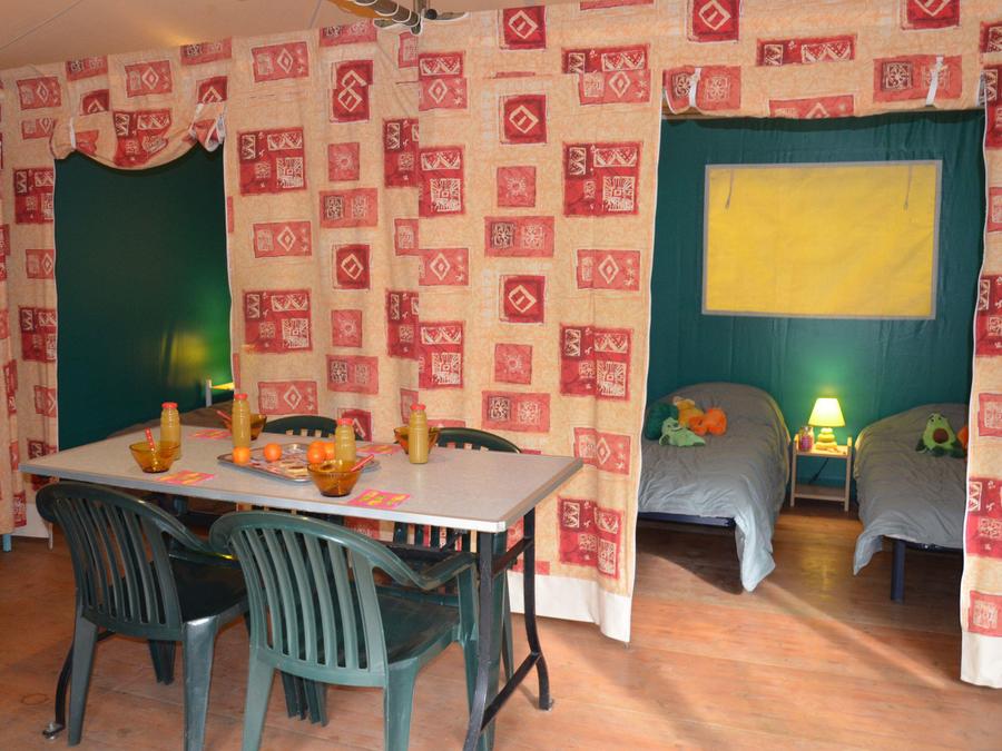 Bungalow toilé 4 personnes - Tentes Toilées Standard 25m² 2 chambres sans sanitaire 4 pers 1