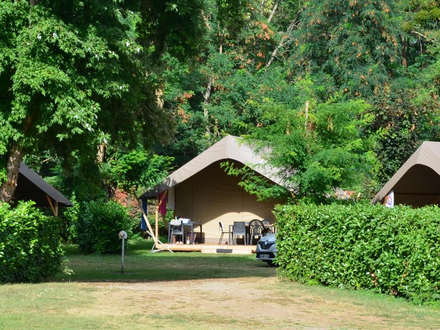 Tente en toile et en bois 4 personnes - Tente Woodlodge Confort 23m² 2 chambres - sans sanitaire 4 pers 0