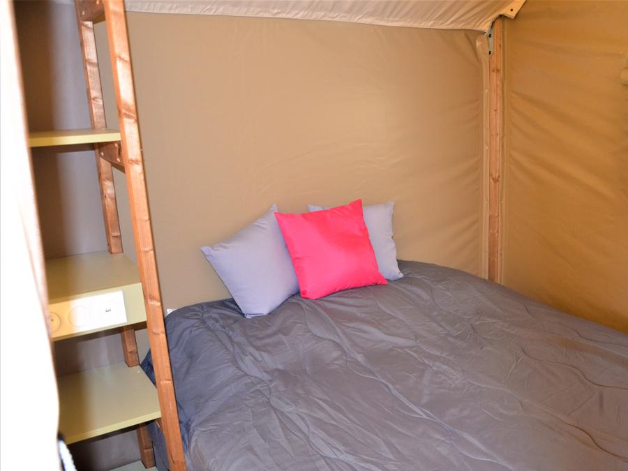 Tente en toile et en bois 4 personnes - Tente Woodlodge Confort 23m² 2 chambres - sans sanitaire 4 pers 3