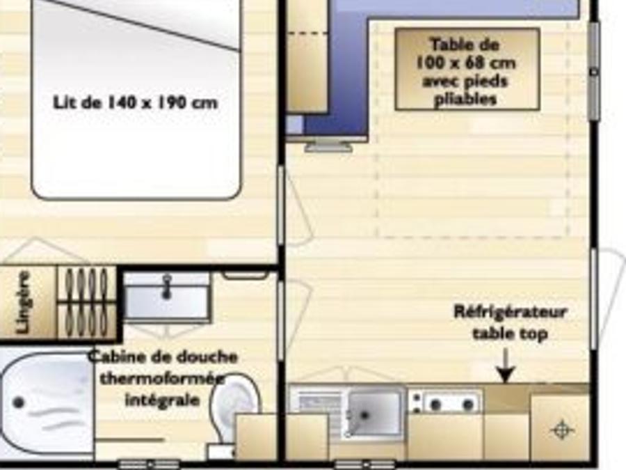 Mobilhome 2 personnes - Mobil-home Standard 20m² - 1 chambre 2 pers 4
