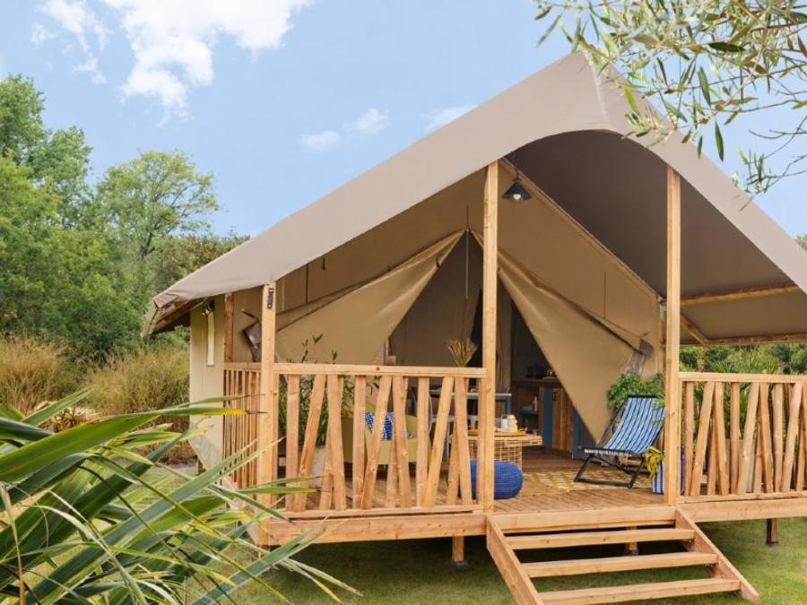 Tente en toile et en bois 4 personnes - CABANE LODGE 0