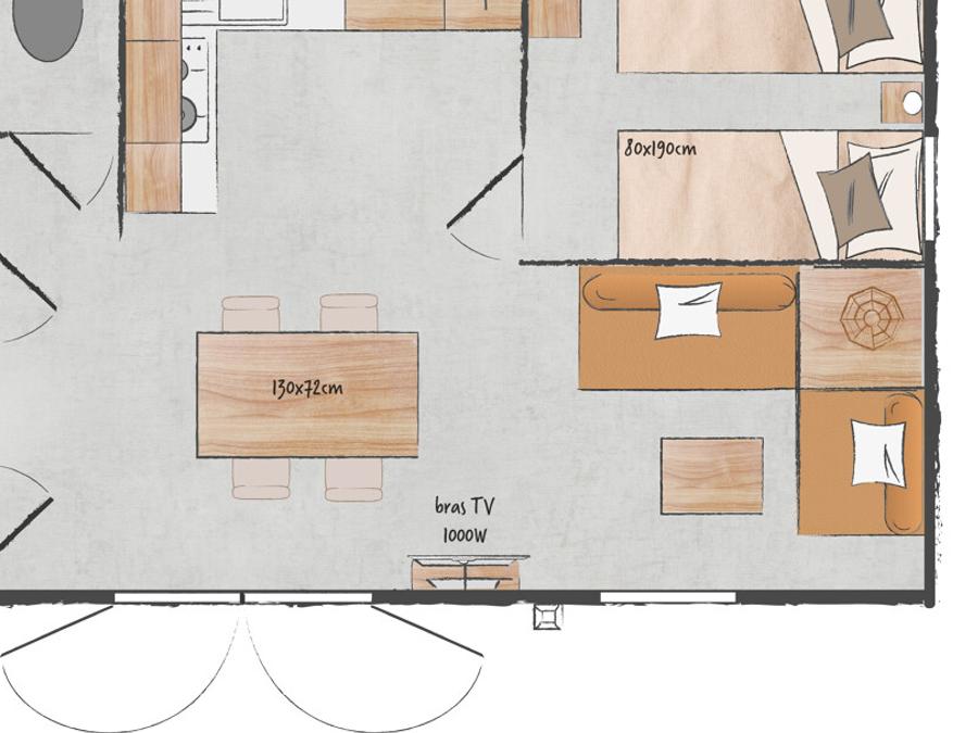 Mobilhome 4 personnes - Ciela Privilège - 2 chambres - barbecue 10