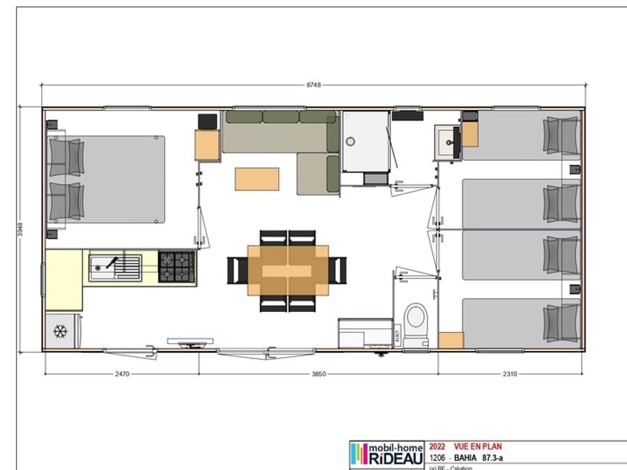 Mobilhome 6 personnes - Ciela Privilège - 3 chambres - barbecue 8
