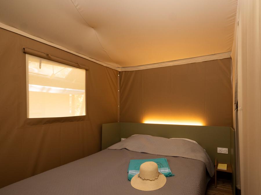 Tente en toile et en bois 4 personnes - Jungle Lodge 2ch - SDB 8