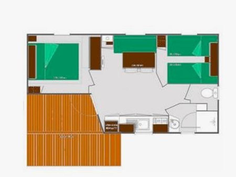 Mobilhome 4 personnes - Nature 25m² / 2 chambres / sans clim 8