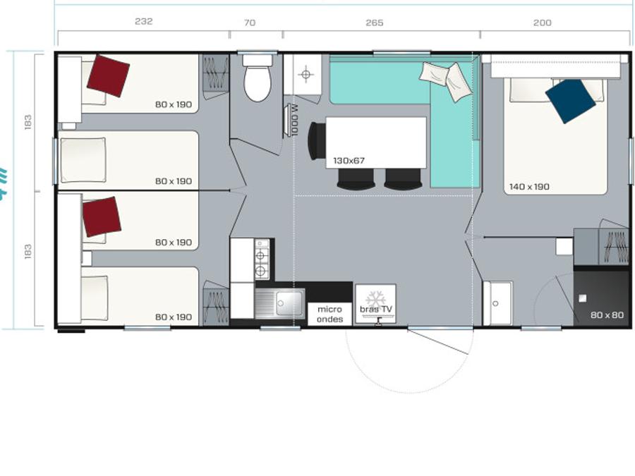Mobilhome 6 personnes - TITANIA CONFORT 1