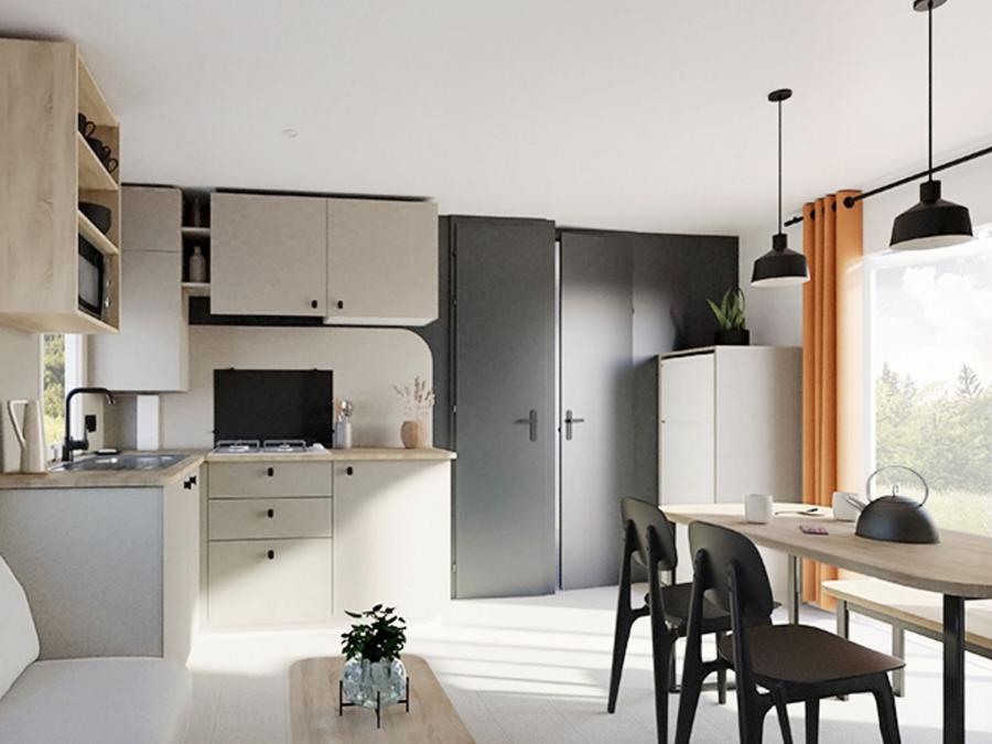 Mobilhome 6 personnes - Premium 32m² (3 chambres) + Terrasse couverte + TV + Climatisation 0