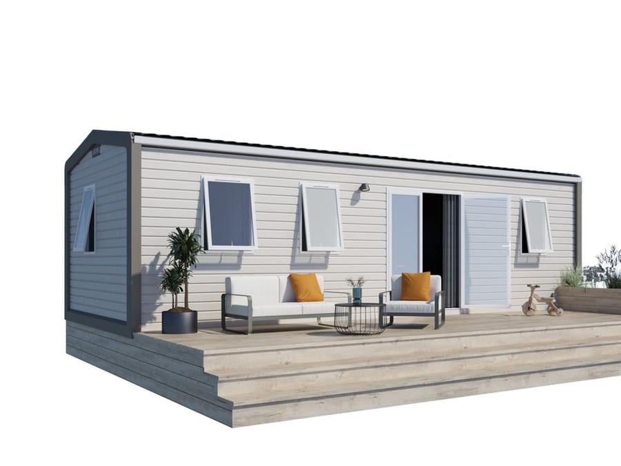 Mobilhome 6 personnes - Premium 32m² (3 chambres) + Terrasse couverte + TV + Climatisation 1