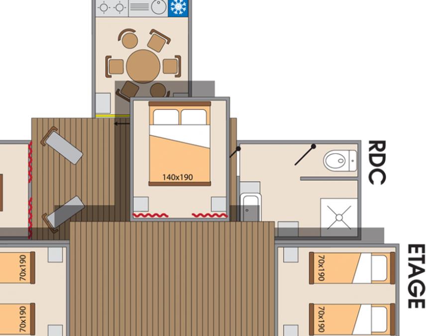 Hébergement 6 personnes - Hébergement en hauteur