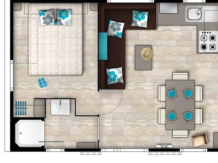 Mobilhome 6 personnes - Comfort | 3 Ch. | 6 Pers. | Terrasse surélevée | Clim. | TV 8