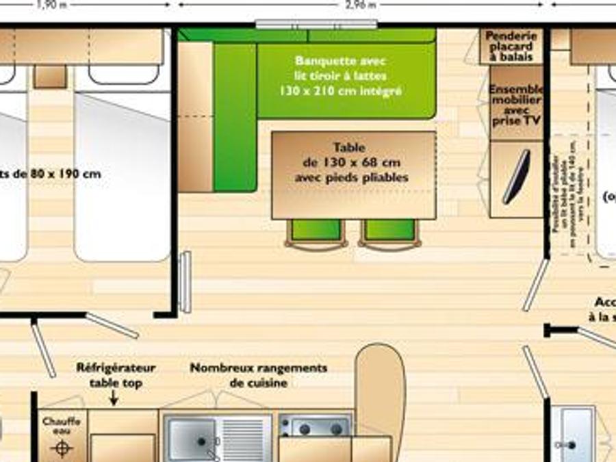 Mobilhome 4 personnes - MH2 Mercure Confort 1