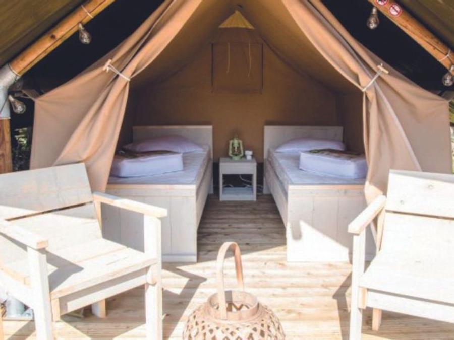 Tente en toile et en bois 2 personnes - Tente Safari XS 1