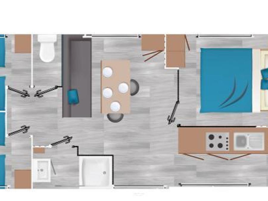 Bungalow 6 personnes - Bungalow Premium 3 chambres 6 pers 5