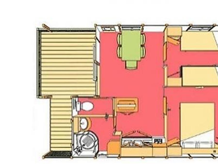 Bungalow 4 personnes - Bungalow Confort 2 chambres 4 pers 7