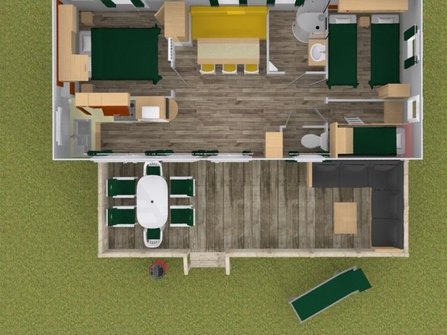Mobilhome 6 personnes - Comfort Plus 3 chambres Lounge 8